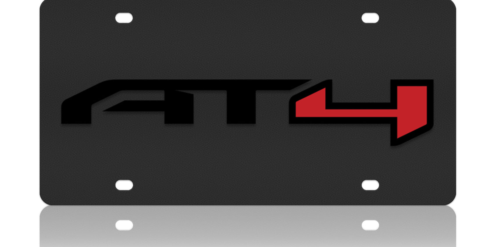 GMC - Carbon Steel License Plate - AT4 All Terrain Badge