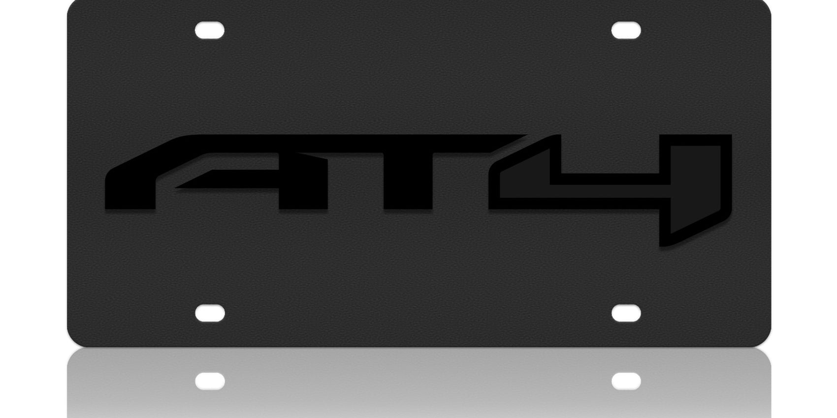 GMC - Carbon Steel License Plate - AT4 All Terrain Badge