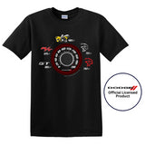 Dodge Speedometer Horsepower Logo Graphic Cotton T-Shirt Black Official Licensed