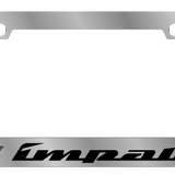 Chevrolet Impala License Plate Frame - Chrome Icon Frames - Impala Logo Word