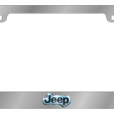 Jeep License Plate Frame - Chrome Icon Frames - Jeep Logo