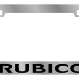 Jeep Rubicon License Plate Frame - Chrome Icon Frames - Rubicon Logo Word
