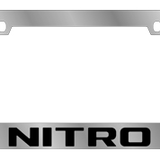 Dodge Nitro License Plate Frame - Chrome Icon Frames - Nitro Word