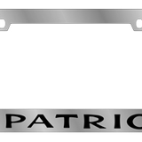 Jeep Patriot License Plate Frame - Chrome Icon Frames - Patriot Logo Word