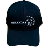 Dodge SRT Hellcat Black Cap Hat Chrome Liquid Metal Logo Emblem Official License