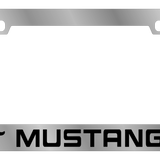 Ford – Chrome License Plate Frame – Ford Mustang GT Word and Horse Logo