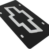 Chevrolet - Carbon Steel License Plate - Chevrolet Bowtie Logo Chrome