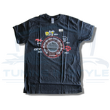 Dodge Speedometer Horsepower Logo Graphic Cotton T-Shirt Black Official Licensed
