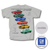 Vintage Chevrolet Camaro Car Auto Collection Cotton Preshrunk T-Shirt Ice Gray