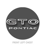 Pontiac GTO Vintage Car Garage Scene Graphic T-Shirt Charcoal Official Licensed