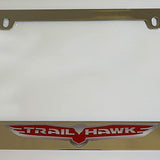 Jeep -Series License Plate Frame - Chrome Icon Frames - Jeep Trailhawk Logo