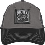 Ford Built Ford Tough Trucker Hat Logo Car Auto Racing Cap Gray & Black Mesh
