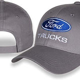 Ford Trucks Embroidered Logo Baseball Cap Car Racing Hat Gray Officially License