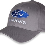 Ford Trucks Embroidered Logo Baseball Cap Car Racing Hat Gray Officially License