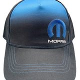Mopar Embroidered Logo Baseball Cap Blue Black Faded Pattern Official Licensed