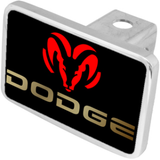 Dodge Ram Logo/Word Trailer Hitch Plug - Premium XL - Official Licensed