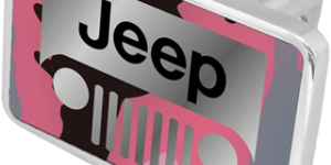Mopar Jeep Grill Logo Trailer Hitch Plug - Premium XL - Official Licensed