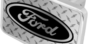 Ford Logo/Word Trailer Hitch Plug - Premium XL - Official Licensed
