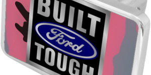 Ford -Built Ford Tough Logo Trailer Hitch Plug - Premium XL - Official Licensed
