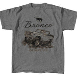 Ford Bronco Giddy Up Graphic Poly/Cotton Shirt Graphite Heather Official License