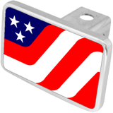 LSN-USA Flag 2 Trailer Hitch Plug - Premium XL - Official Licensed