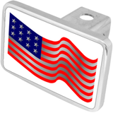 LSN-USA Flag Waving Trailer Hitch Plug - Premium XL - Official Licensed