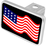 LSN-USA Flag Waving Trailer Hitch Plug - Premium XL - Official Licensed
