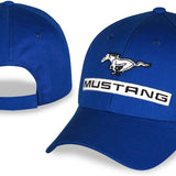 Ford Mustang Baseball Cap Logo Car Auto Racing Hat Blue Officially Licensed