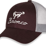 Ford Bronco Embroidered Logo Trucker Hat Car Auto Racing Cap Brown Mesh Back