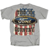 This Is Ford Country American Flag Graphic Shirt Oxford Grey Official Licensed