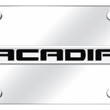 GMC Acadia Name License Plate - Chrome on Mirrored - Official Licensed