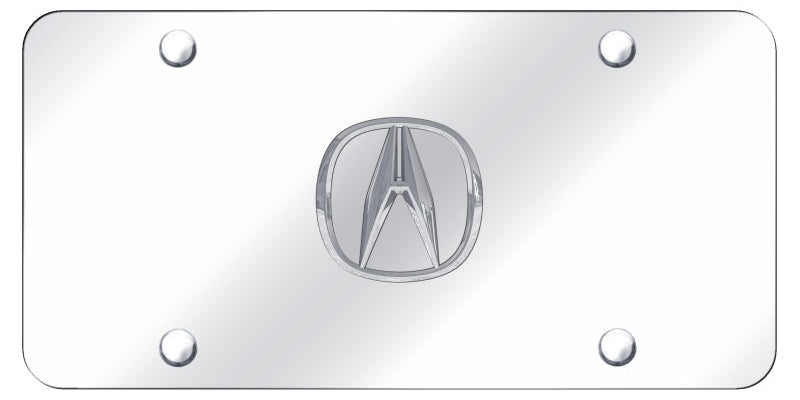 Acura (No Fill) License Plate - Chrome Logo - Official Licensed