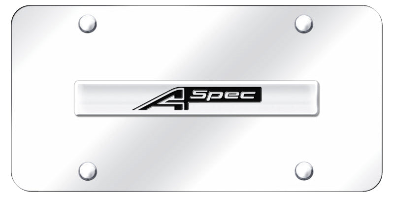 Acura A-Spec Name License Plate - Chrome Logo - Official Licensed