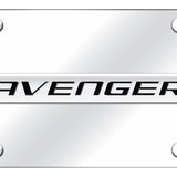 Dodge Avenger Name License Plate - Chrome on Mirrored - Official Licensed