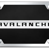 Chevrolet Avalanche Name Acrylic Kit - Chrome on Black - Official Licensed