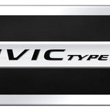 Honda Civic Type R Name Acrylic Mini Kit - Chrome on Black - Official Licensed
