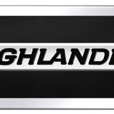 Toyota Highlander Name Acrylic Mini Kit - Chrome on Black - Official Licensed