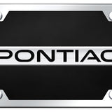Pontiac Name Acrylic Kit - Chrome on Black - Official Licensed