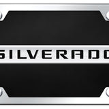 Chevrolet Silverado Name Acrylic Kit - Chrome on Black - Official Licensed