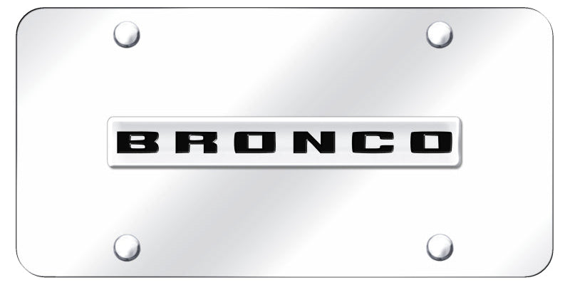 Ford Bronco 2020 Name License Plate - Chrome Logo - Official Licensed