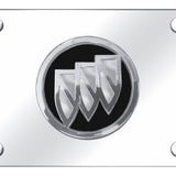 Buick (No Fill/Black Backing) Plate - Chrome on Mirrored - Official Licensed