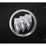 Buick (No Fill) License Plate - Chrome on Black - Official Licensed