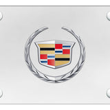 Cadillac (New) License Plate - Chrome on White - Official Licensed