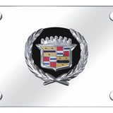 Cadillac (Black Backing) License Plate - Chrome on Mirrored - Official Licensed