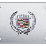 Cadillac License Plate - Chrome on Brushed - Official Licensed