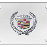 Cadillac License Plate - Chrome on White - Official Licensed