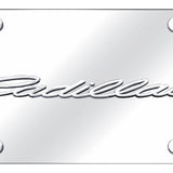 Cadillac OEM Name License Plate - Chrome on Mirrored - Official Licensed