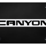 GMC Canyon Name License Plate - Chrome on Black - Official Licensed
