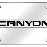 GMC Canyon Name License Plate - Chrome on Mirrored - Official Licensed