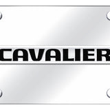 Chevrolet Cavalier Name License Plate - Chrome on Mirrored - Official Licensed